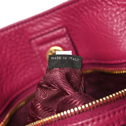 Prada Vitello Daino Side Zip Pocket Hobo Ametista 7 of 14