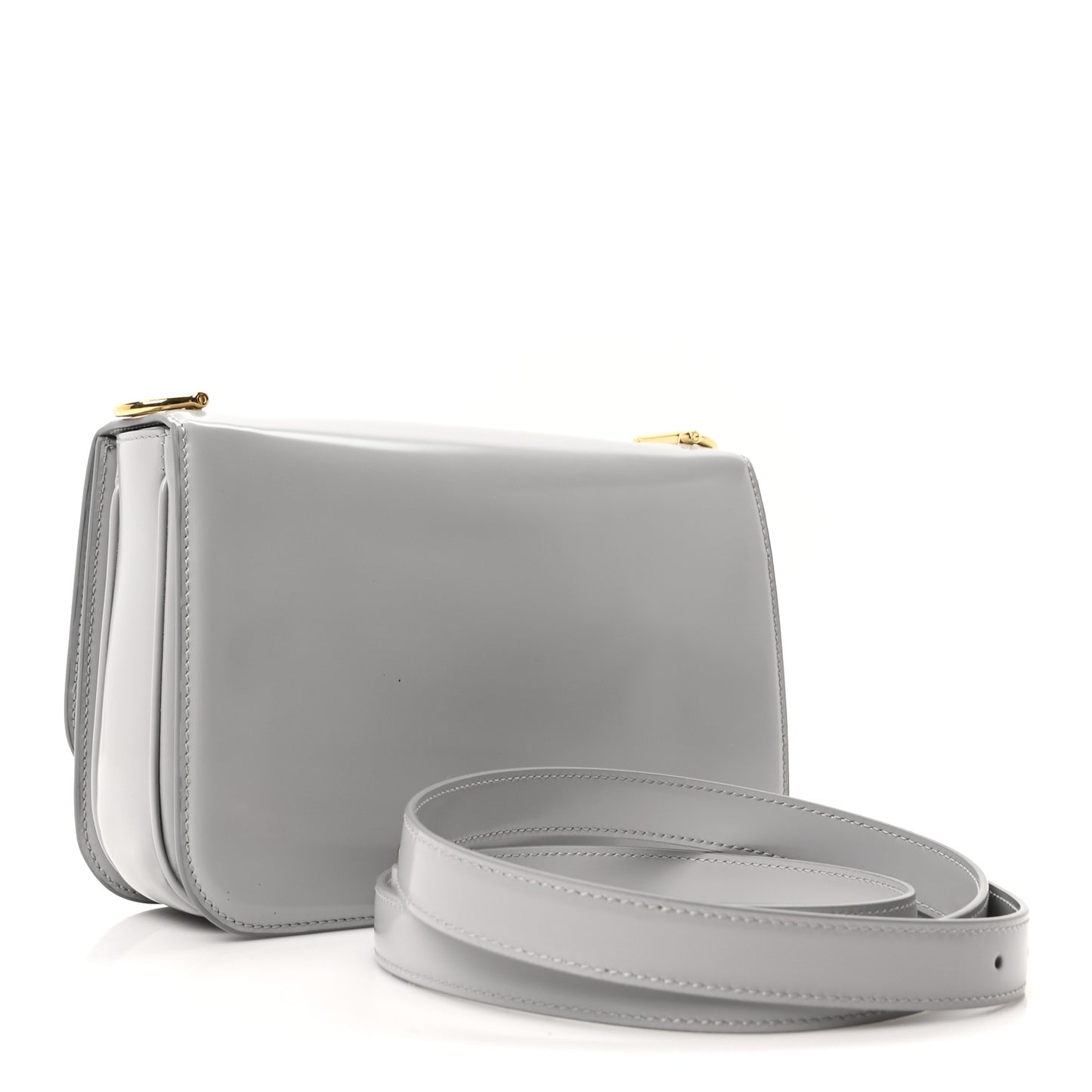 Calfskin Siena Small Shoulder Bag Grey