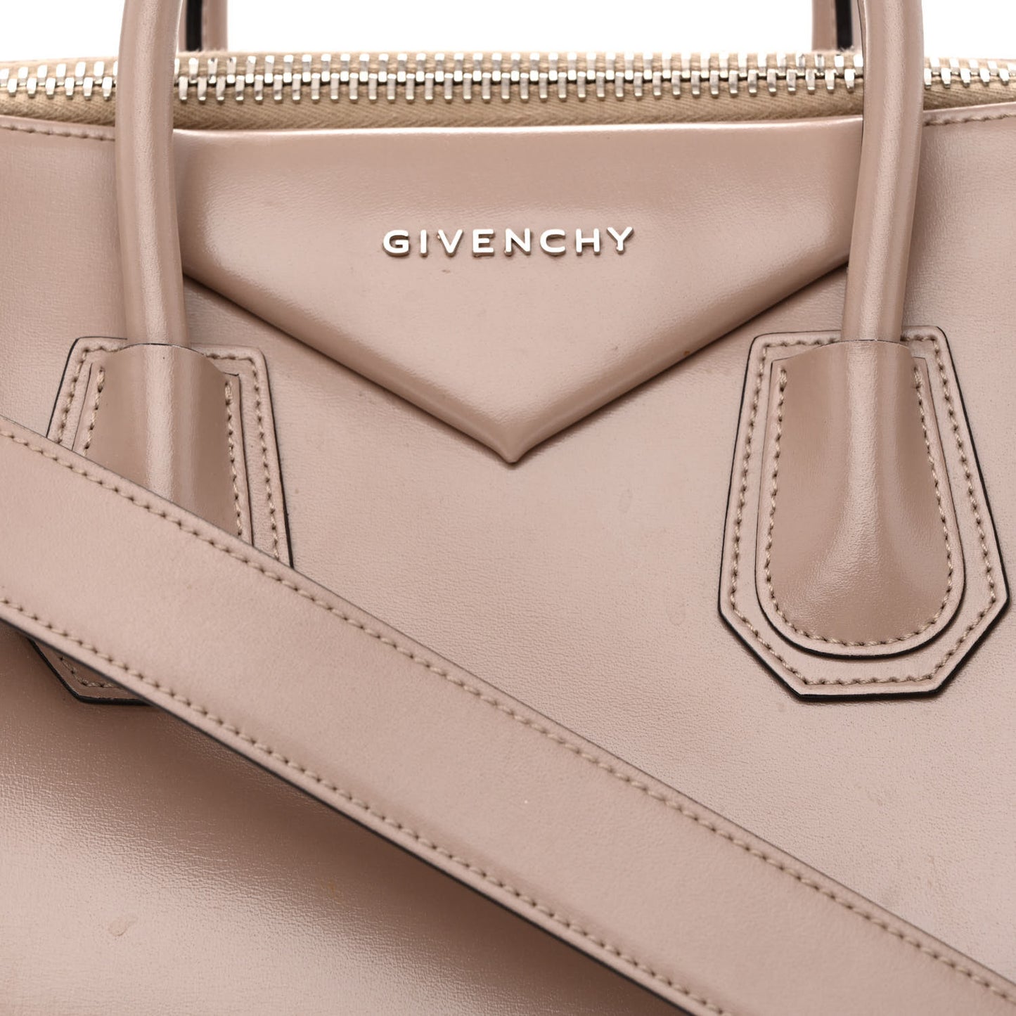 Shiny Lord Calfskin Medium Antigona Taupe