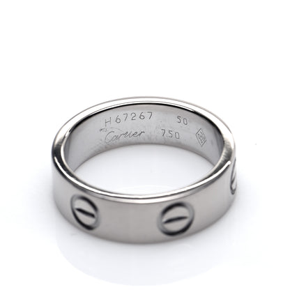 Cartier 18K White Gold 5.5mm LOVE Ring 50 5.25 4 of 4