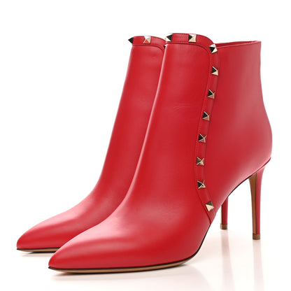 Valentino Garavani Calfskin Rockstud 85mm Ankle Booties 41 Rouge Pur 3 of 10