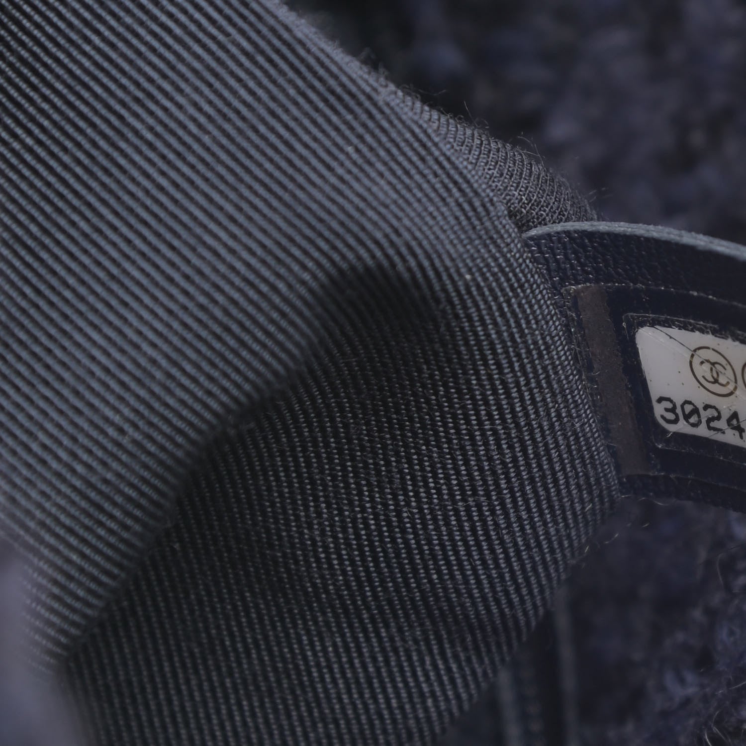 Chanel Tweed Quilted Large Chanel 19 Flap Navy Blue 7 of 12