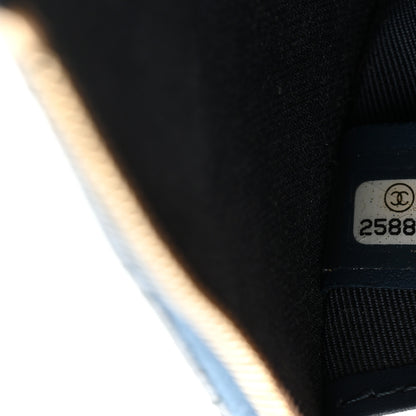 Chanel Caviar Quilted Zipped Key Holder Case Dark Blue 7 of 7