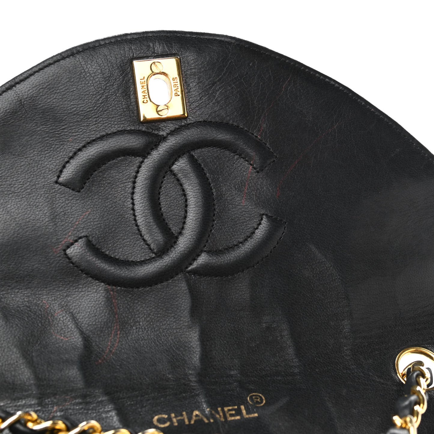 Lambskin Quilted Small Single Flap Black