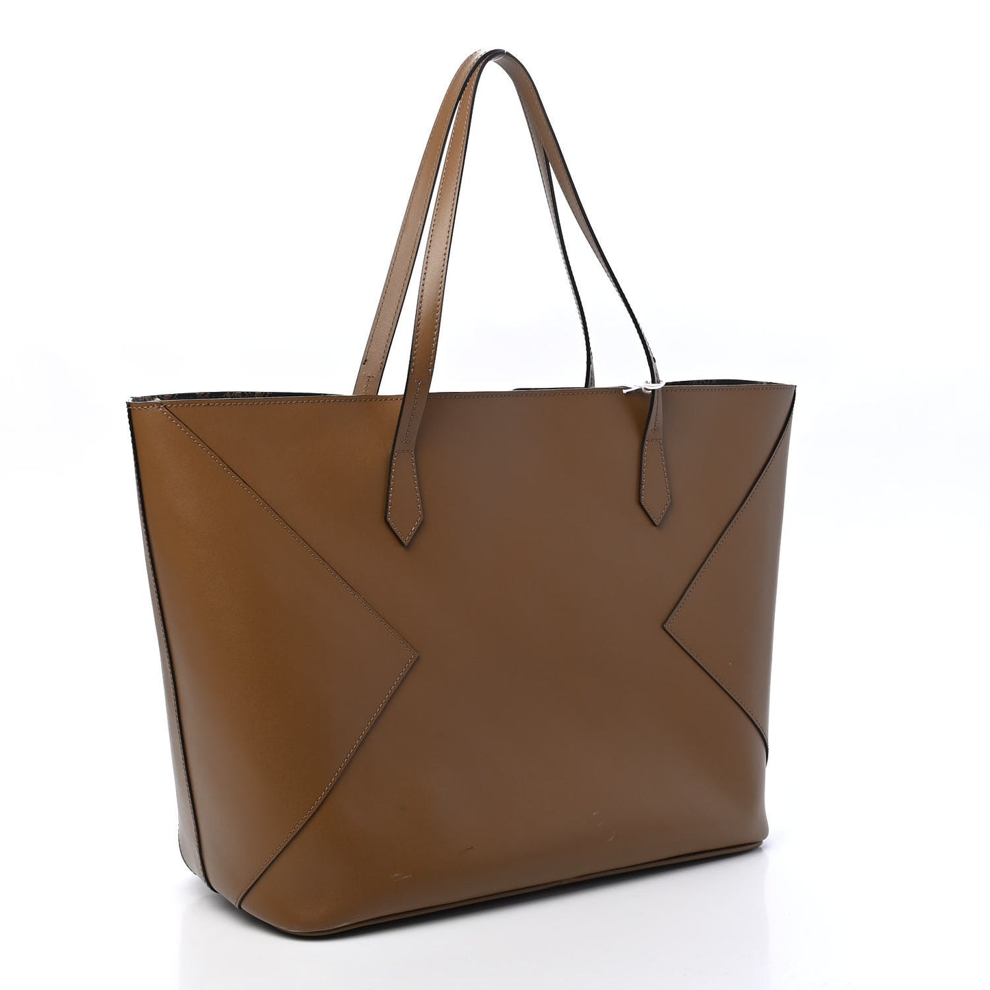 Smooth Calfskin Wing Shopper Tote Military Green