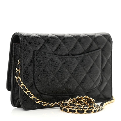 Chanel Caviar Quilted Wallet On Chain WOC Black 3 of 12