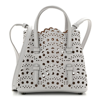 Alaia Calfskin Vienne Wave Mina 16 Bag Gris Perle 1 of 9