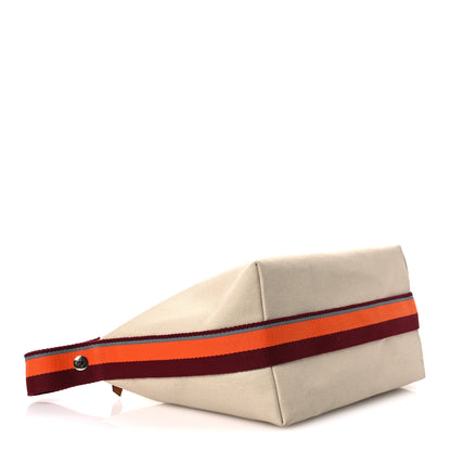Hermes Cotton Canvas H Pavillon Large Bride-A-Brac Pouch Naturel 4 of 12