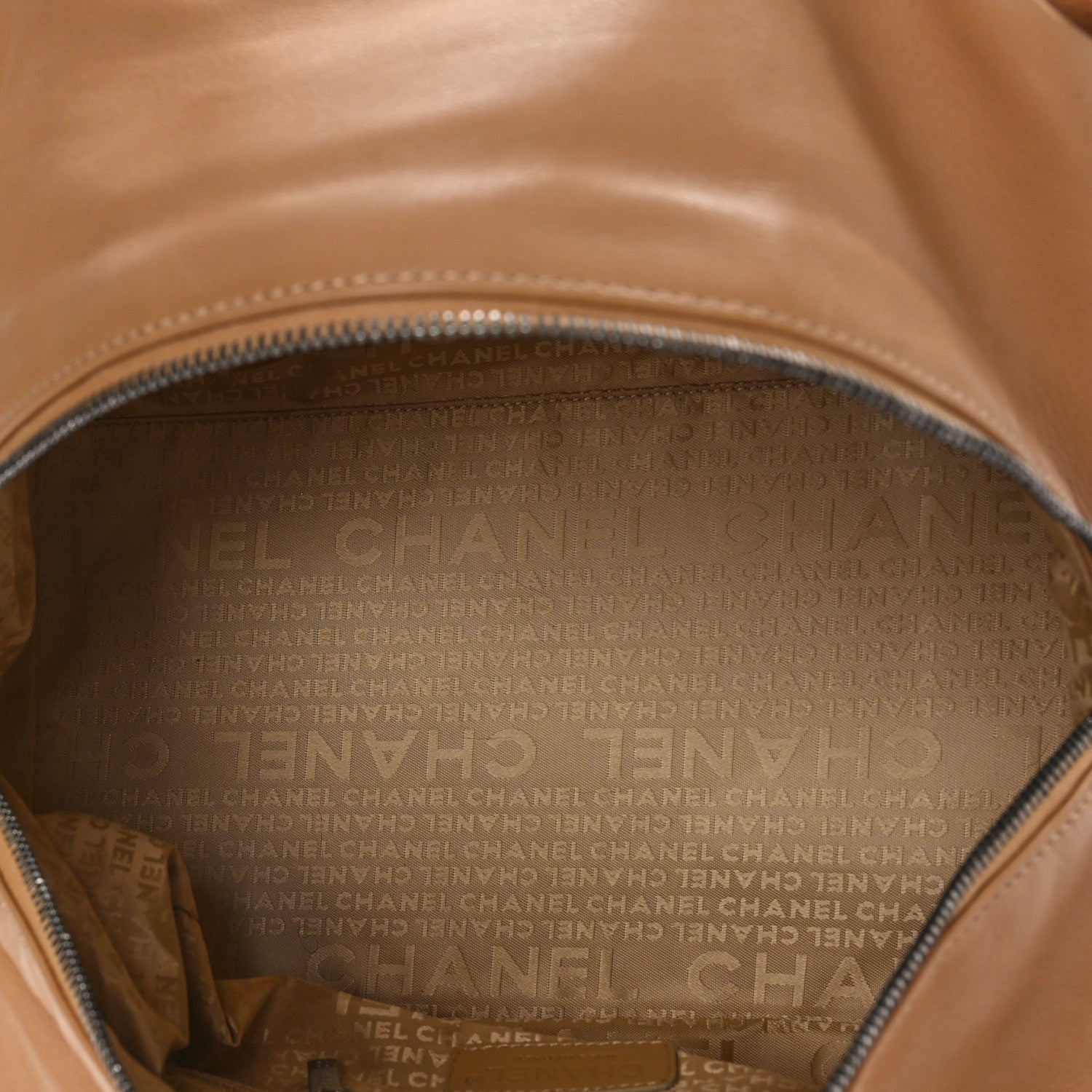 Chanel Lambskin Pony Hair Tote Dark Beige 5 of 13