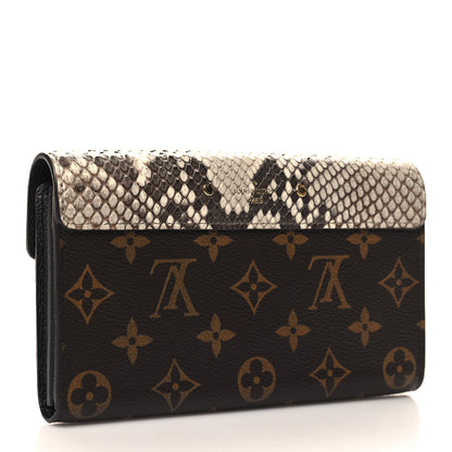 Louis Vuitton Snakeskin Monogram Pallas Wallet Black 3 of 8