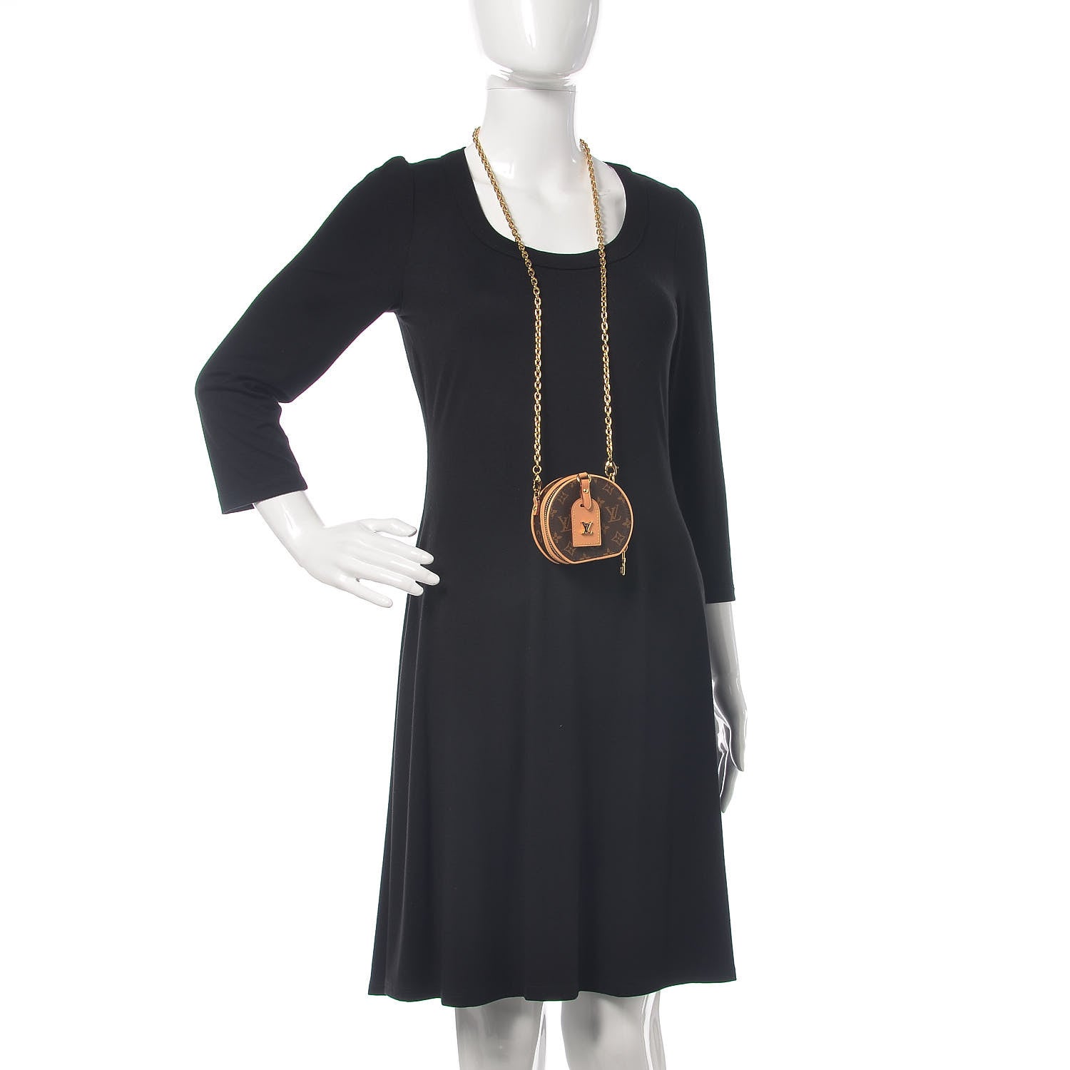 Louis Vuitton Monogram Boite Chapeau Necklace 2 of 9