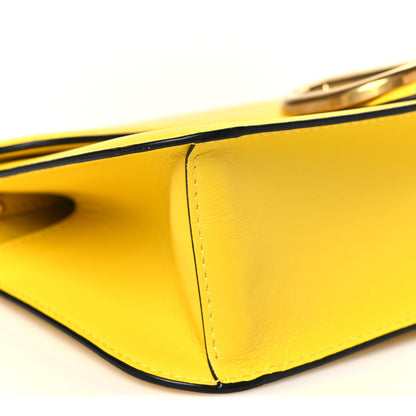 Valentino Garavani Calfskin Vlogo Loco Shoulder Bag Bright Lemon 9 of 10
