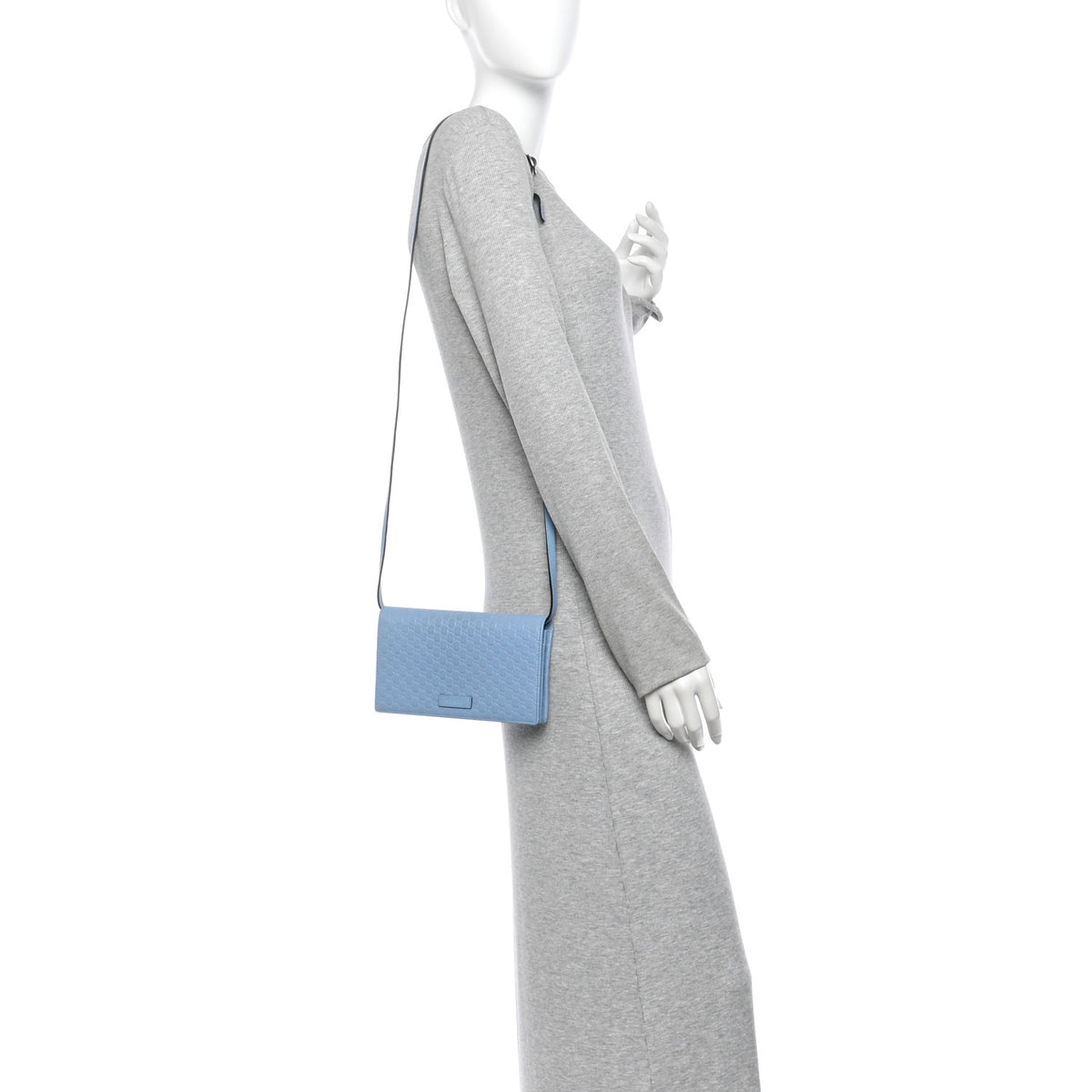 Microguccissima Crossbody Wallet Mineral Blue