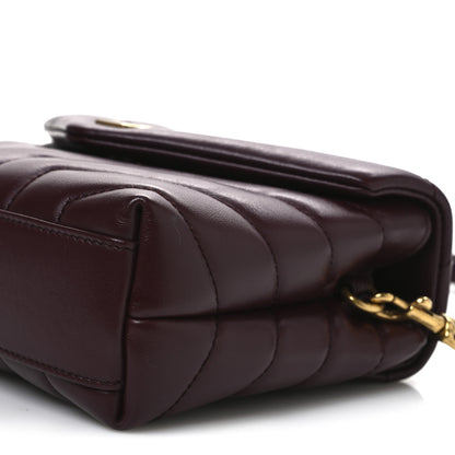 Saint Laurent Calfskin Y Quilted Monogram Toy Loulou Monogram Crossbody Bag Rouge Legion 12 of 13