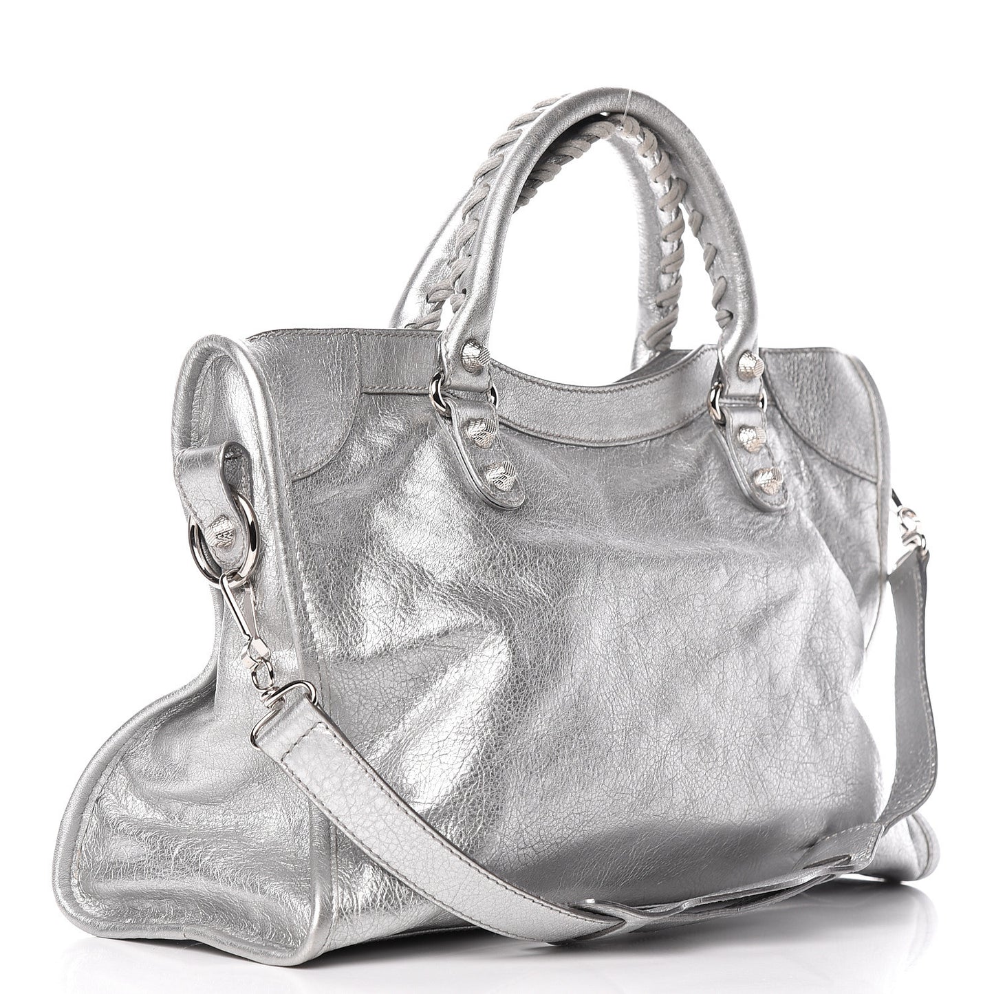 Agneau Giant 12 Silver Hardware City Gris Aluminum