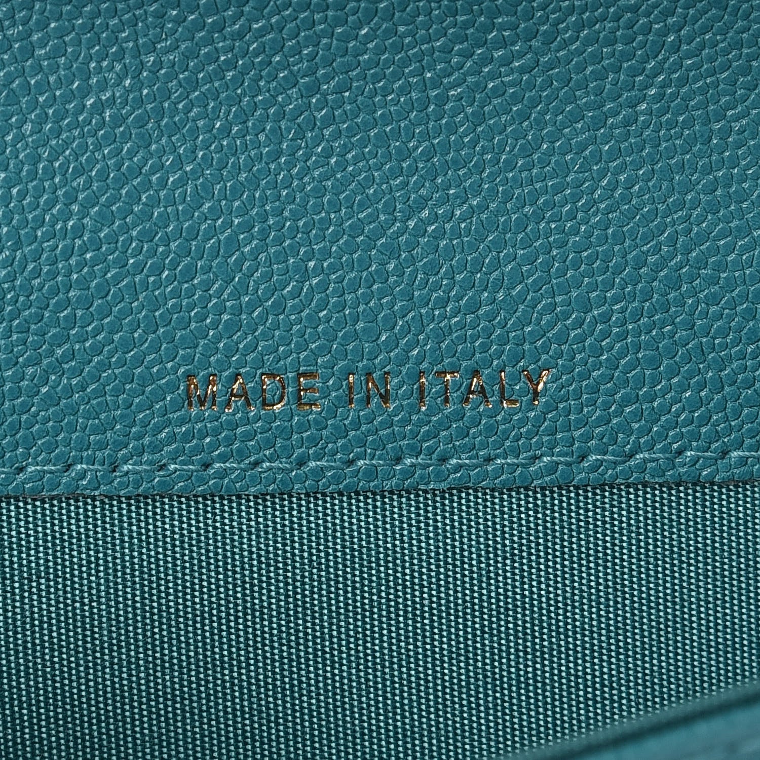 Chanel Caviar Quilted Boy Card Holder Wallet Turquoise 7 of 9