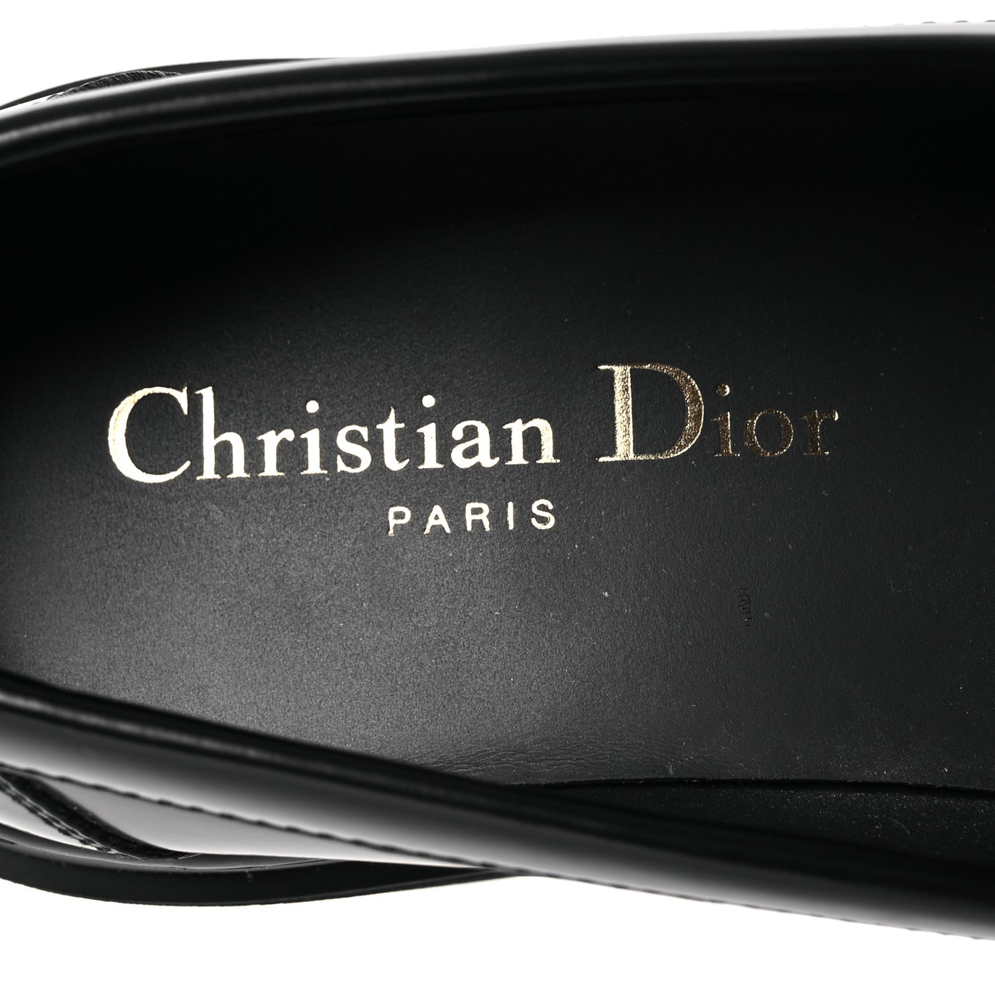 Brushed Calfskin Dior Code Lug Sole Platform 35mm Loafers 37 Black