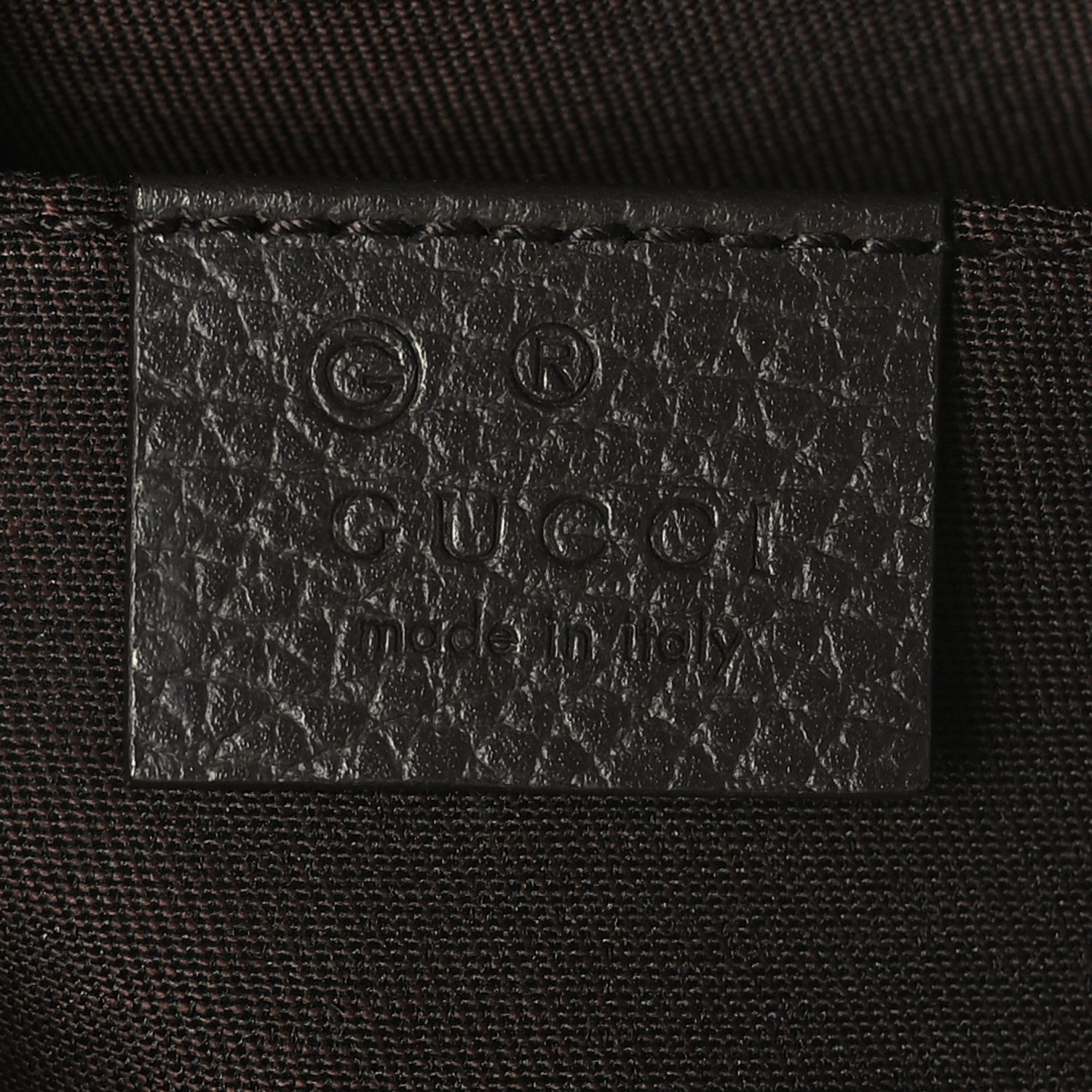 Gucci Monogram Dollar Calfskin Belt Bag Beige Ebony Testa di Moro Marrone Scuro 6 of 10