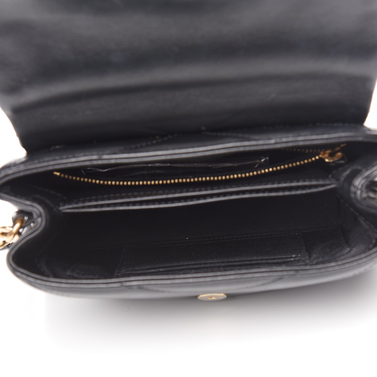 Saint Laurent Calfskin Y Quilted Monogram Toy Loulou Crossbody Bag Black 5 of 11