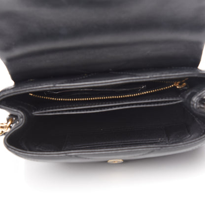 Saint Laurent Calfskin Y Quilted Monogram Toy Loulou Crossbody Bag Black 5 of 11