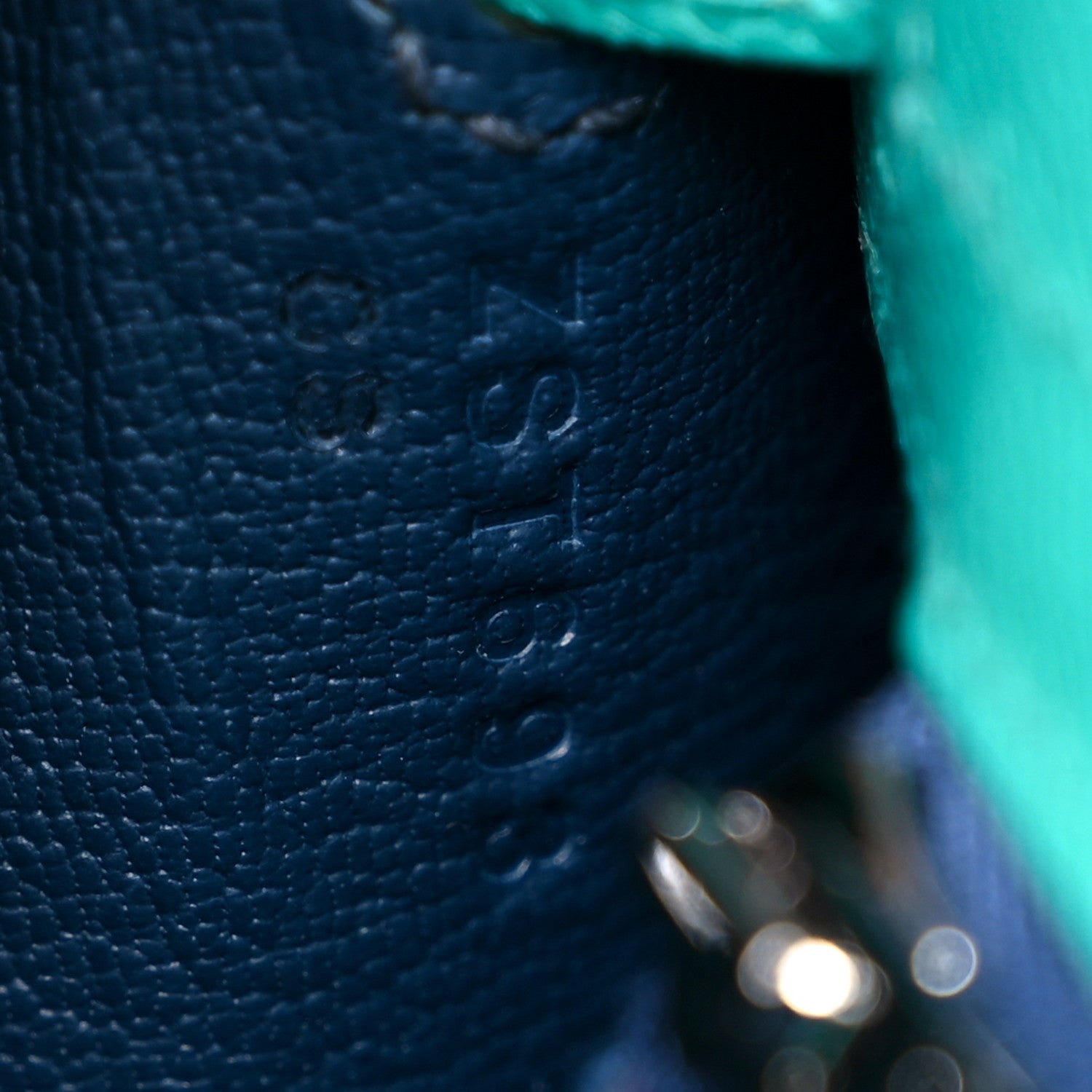Hermes Madame Calfskin Verso Kelly Sellier 25 Vert Verone Bleu De Prusse 7 of 10