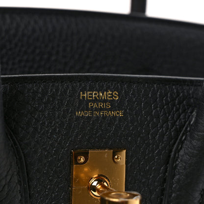 Hermes Togo Birkin 25 Black 6 of 9
