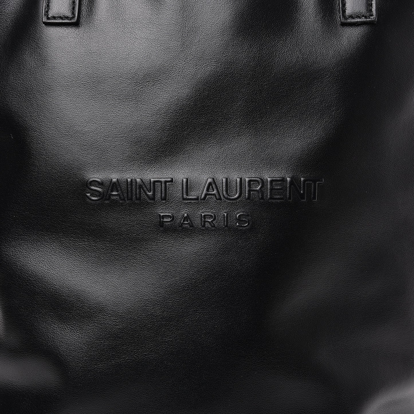 Calfskin Embossed Monogram Large Teddy Shopping Bag Black