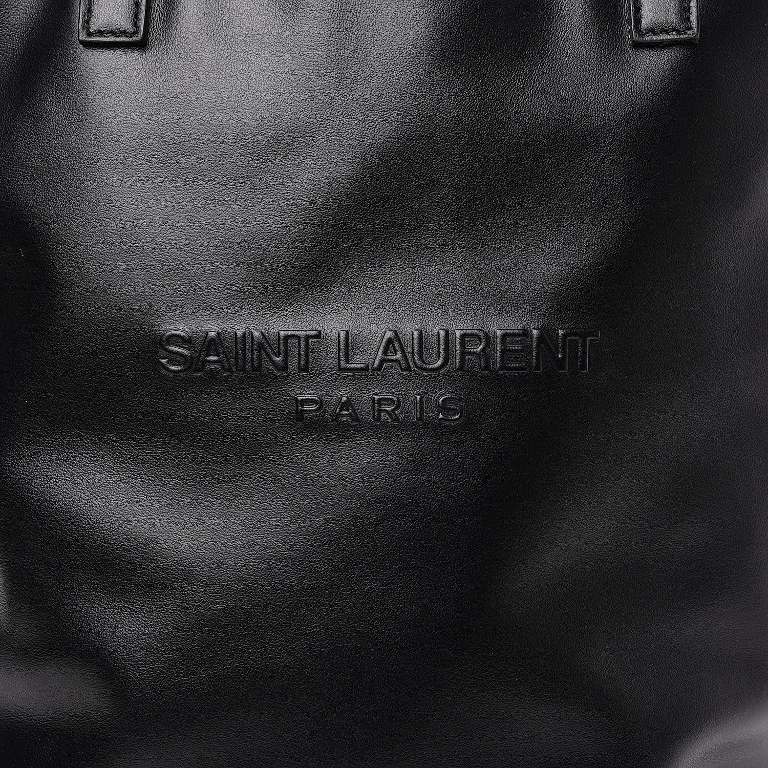 Saint Laurent Calfskin Embossed Monogram Large Teddy Shopping Bag Black 8 of 9