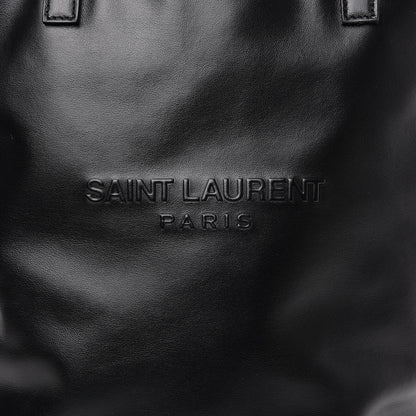 Saint Laurent Calfskin Embossed Monogram Large Teddy Shopping Bag Black 8 of 9