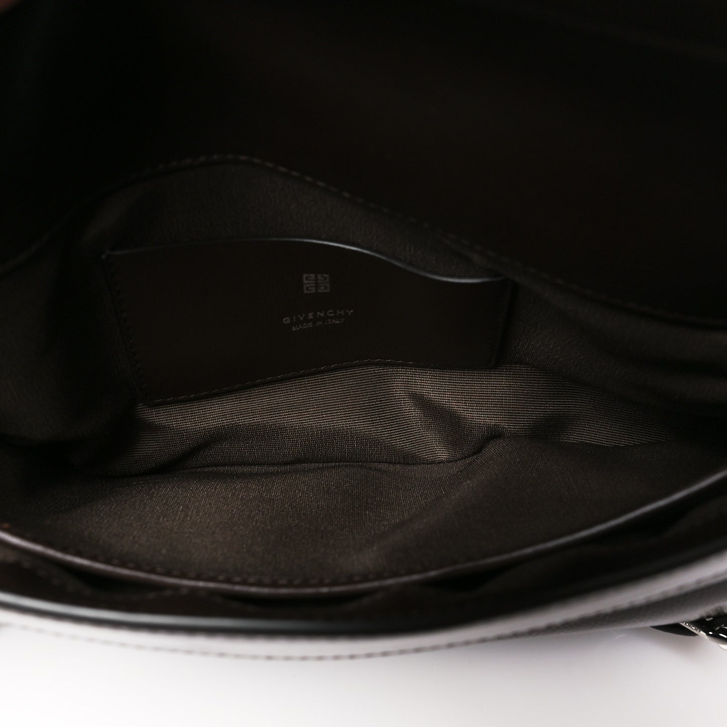Patent Calfskin Small P'tit Voyou Shoulder Bag Ebony Brown