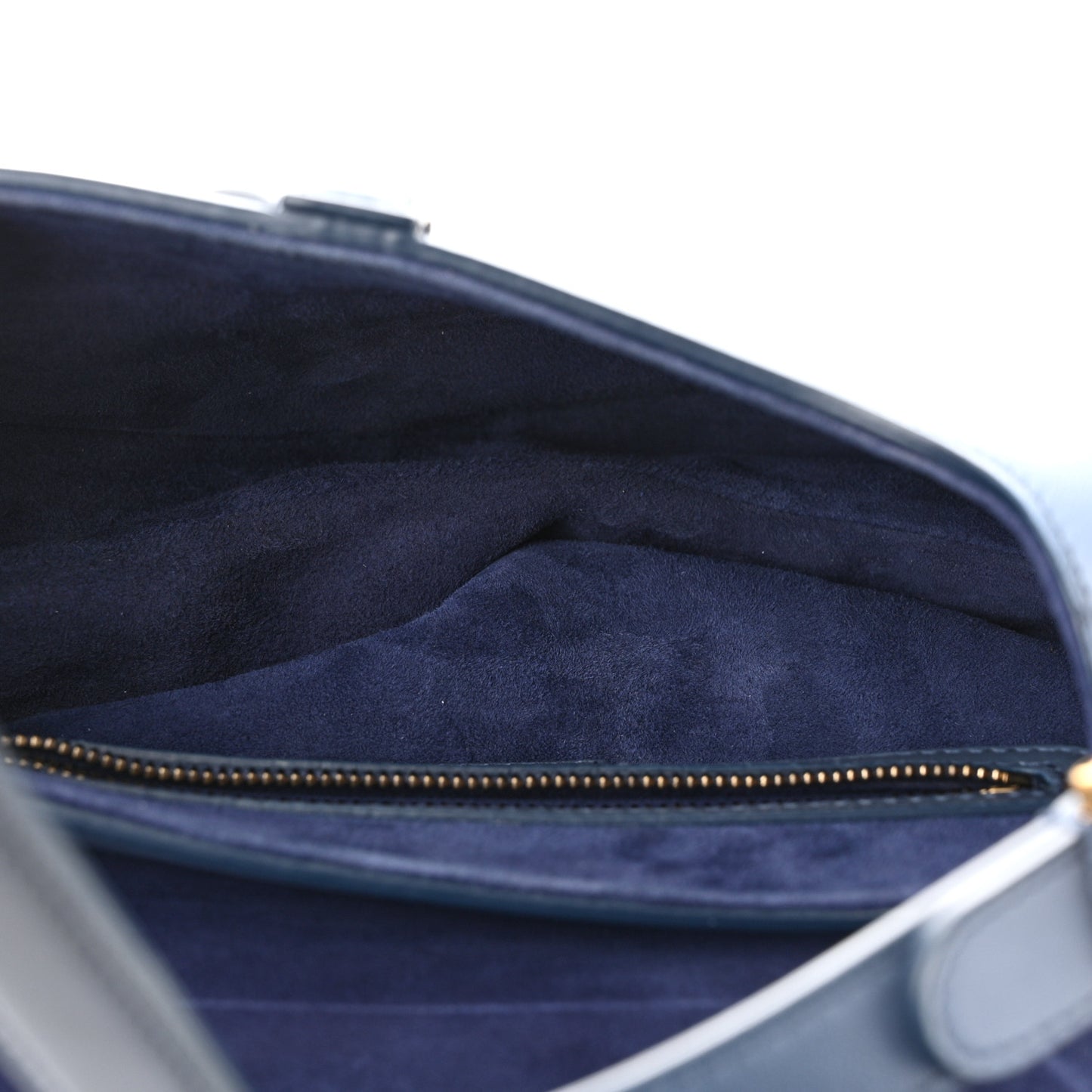 Calfskin Gradient Saddle Bag Indigo Blue