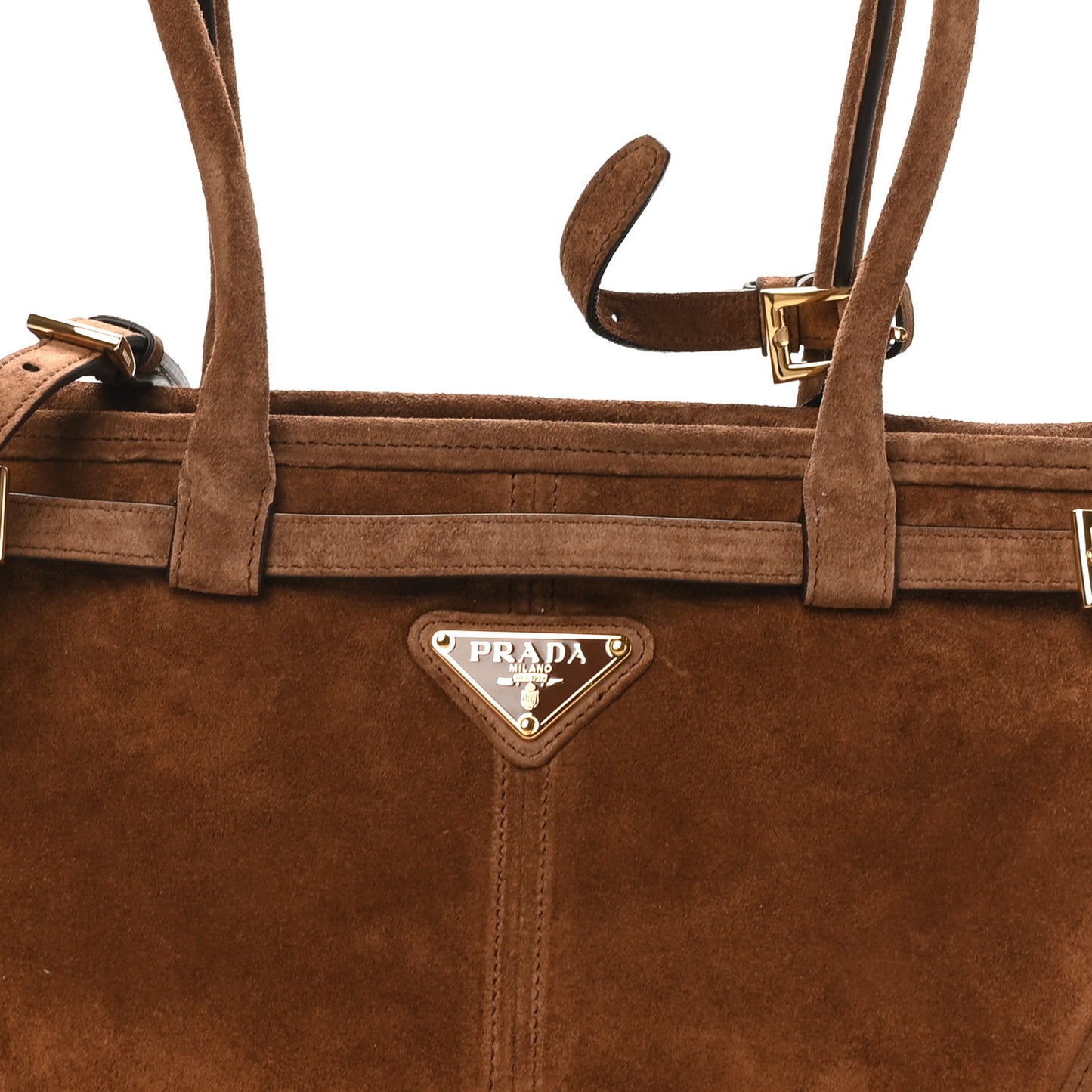Suede Triangle Medium Bonnie Shoulder Bag Cacao