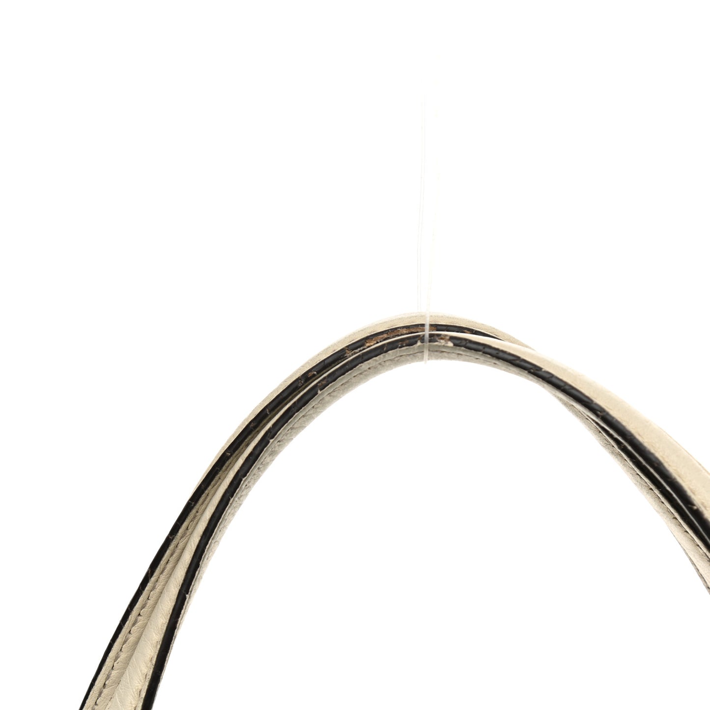 Pebbled Calfskin Small Soho Top Handle Bag Off White