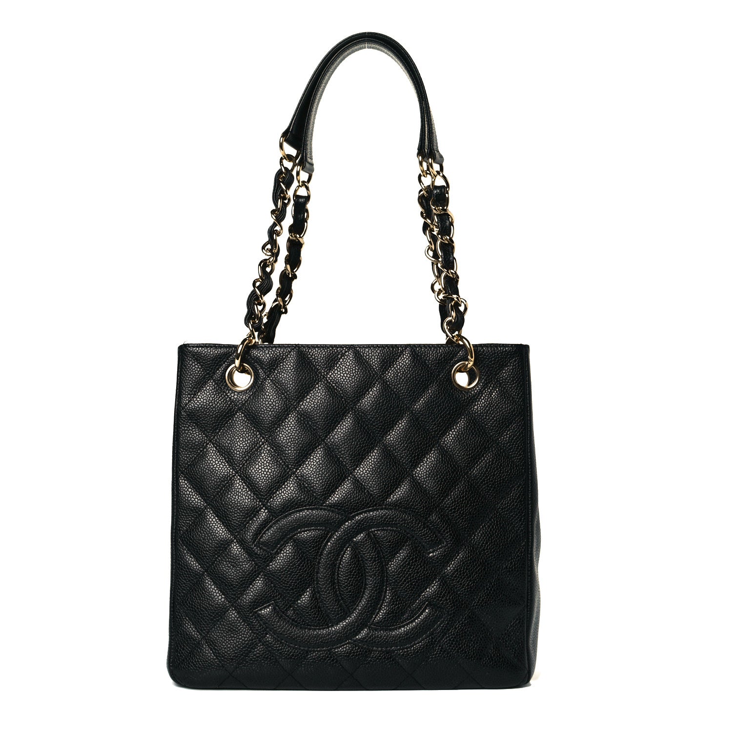 Chanel Caviar Quilted Petit Shopping Tote PST Black 1 of 7