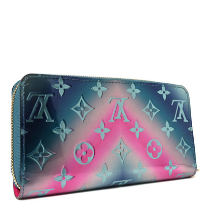 Louis Vuitton Metallic Vernis Degrade Zippy Wallet Blue Pink 3 of 6