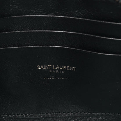Saint Laurent Grain De Poudre Matelasse Monogram Mini Lou Camera Bag Black 6 of 9