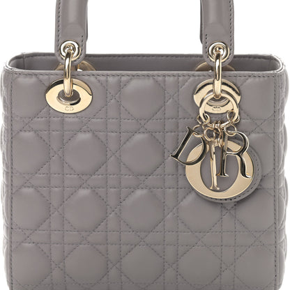Christian Dior Lambskin Cannage Small Lady Dior Grey 8 of 11