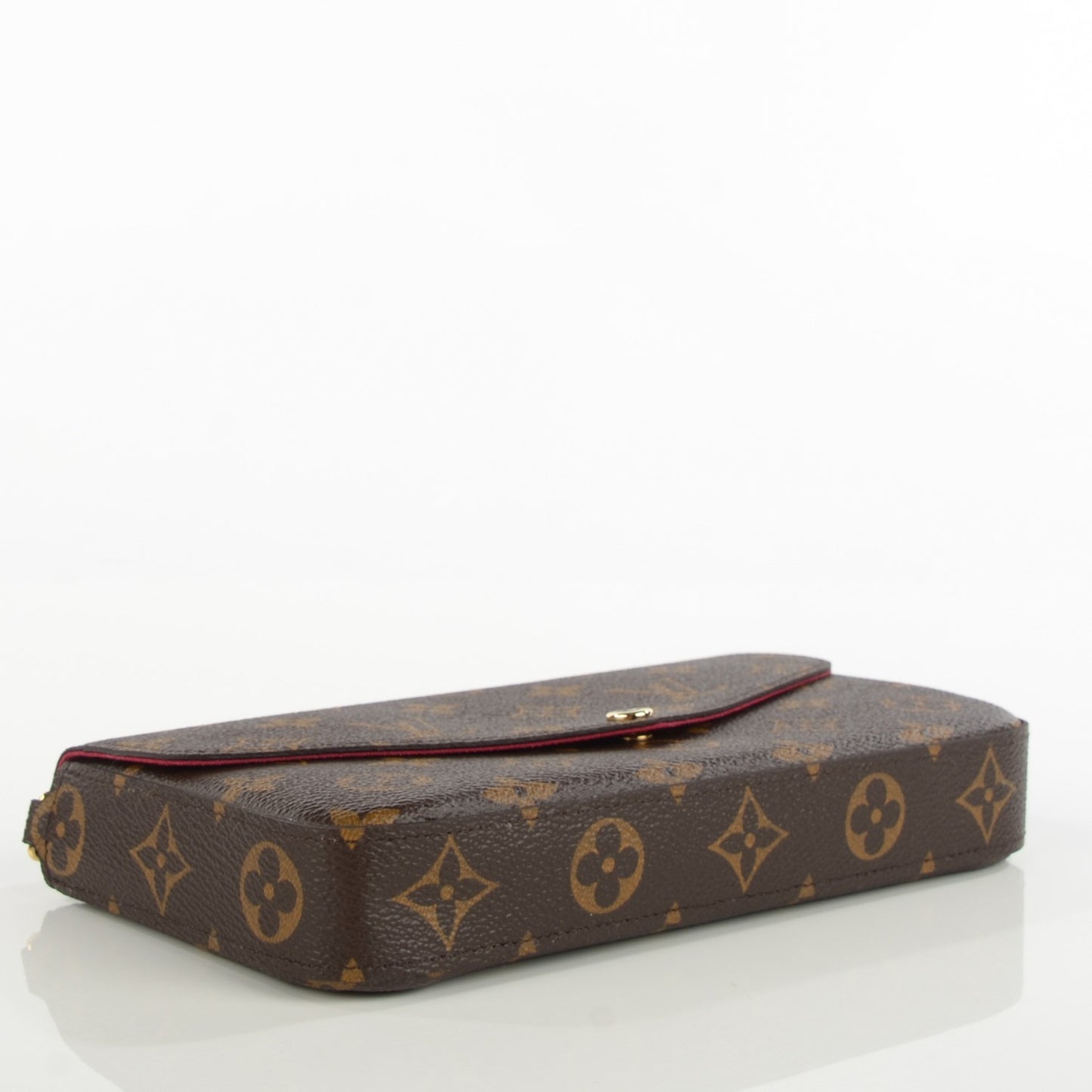 Monogram Pochette Felicie Chain Wallet Fuchsia