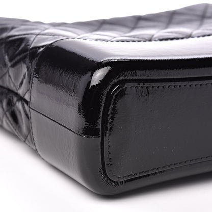 Chanel Patent Goatskin Quilted Medium Gabrielle Hobo Black 7 of 9