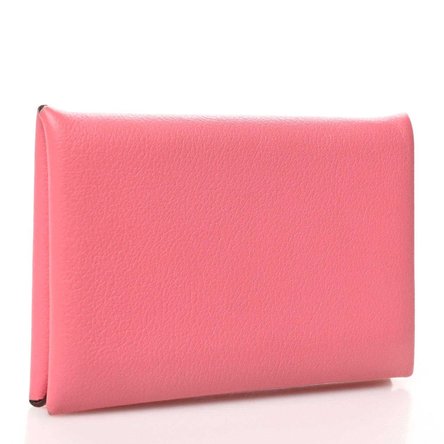 Hermes Evercolor Calvi Card Case Rose Azalee 3 of 7
