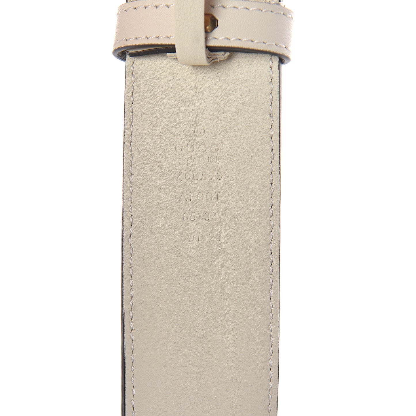 Calfskin Double G 40mm Belt 85 34 Mystic White