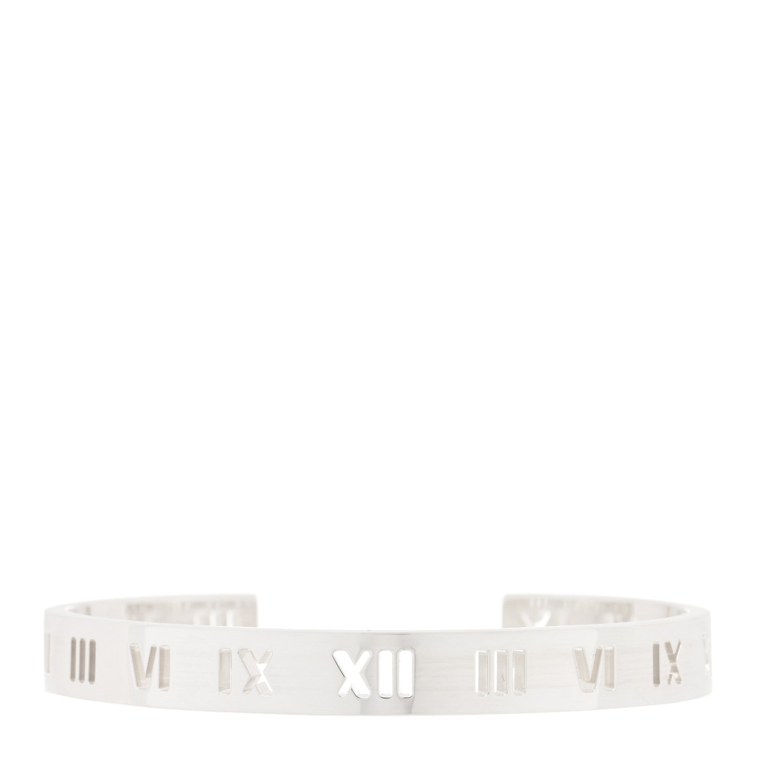 Tiffany Sterling Silver Atlas Pierced Cuff Bracelet 1 of 3
