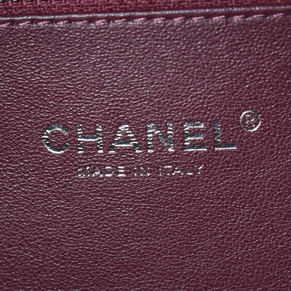 Chanel Metallic Caviar Quilted Large CC Filigree Vanity Case Silver 6 of 14