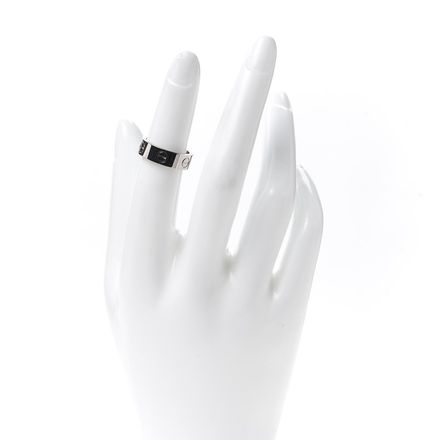 18K White Gold 5.5mm LOVE Ring 49 4.75