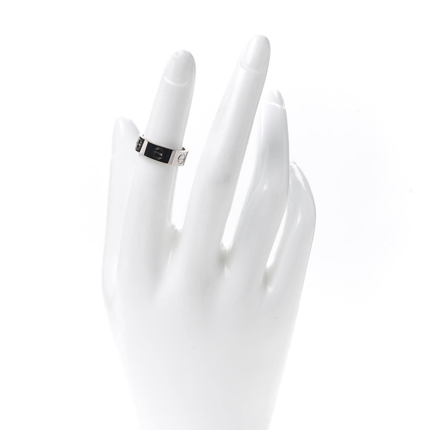 Cartier 18K White Gold 5.5mm LOVE Ring 49 4.75 2 of 4