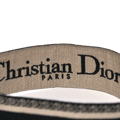 Christian Dior Canvas Embroidered Shoulder Strap Black 8 of 10