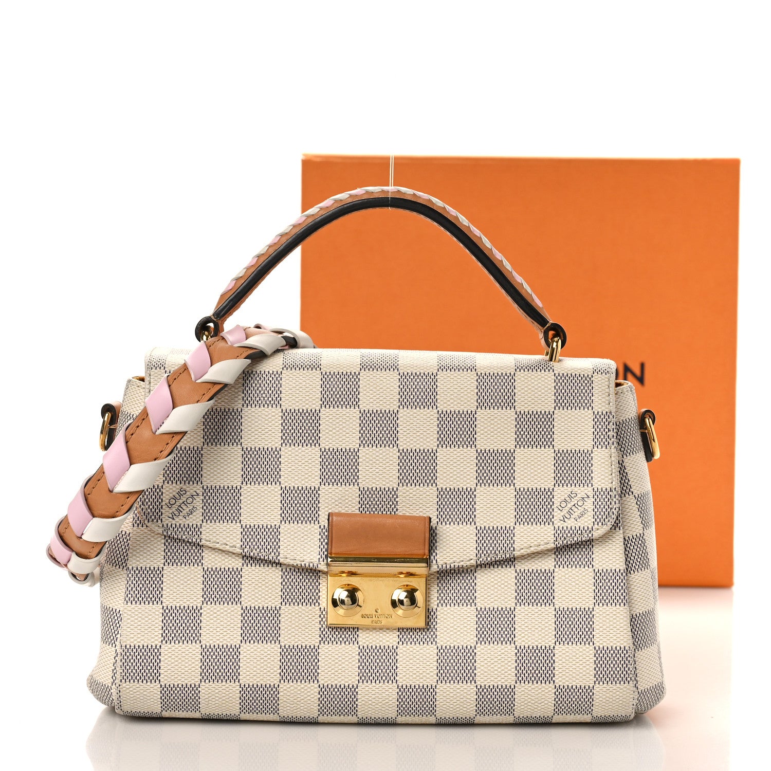 Louis Vuitton Damier Azur Braided Croisette Rose 12 of 12