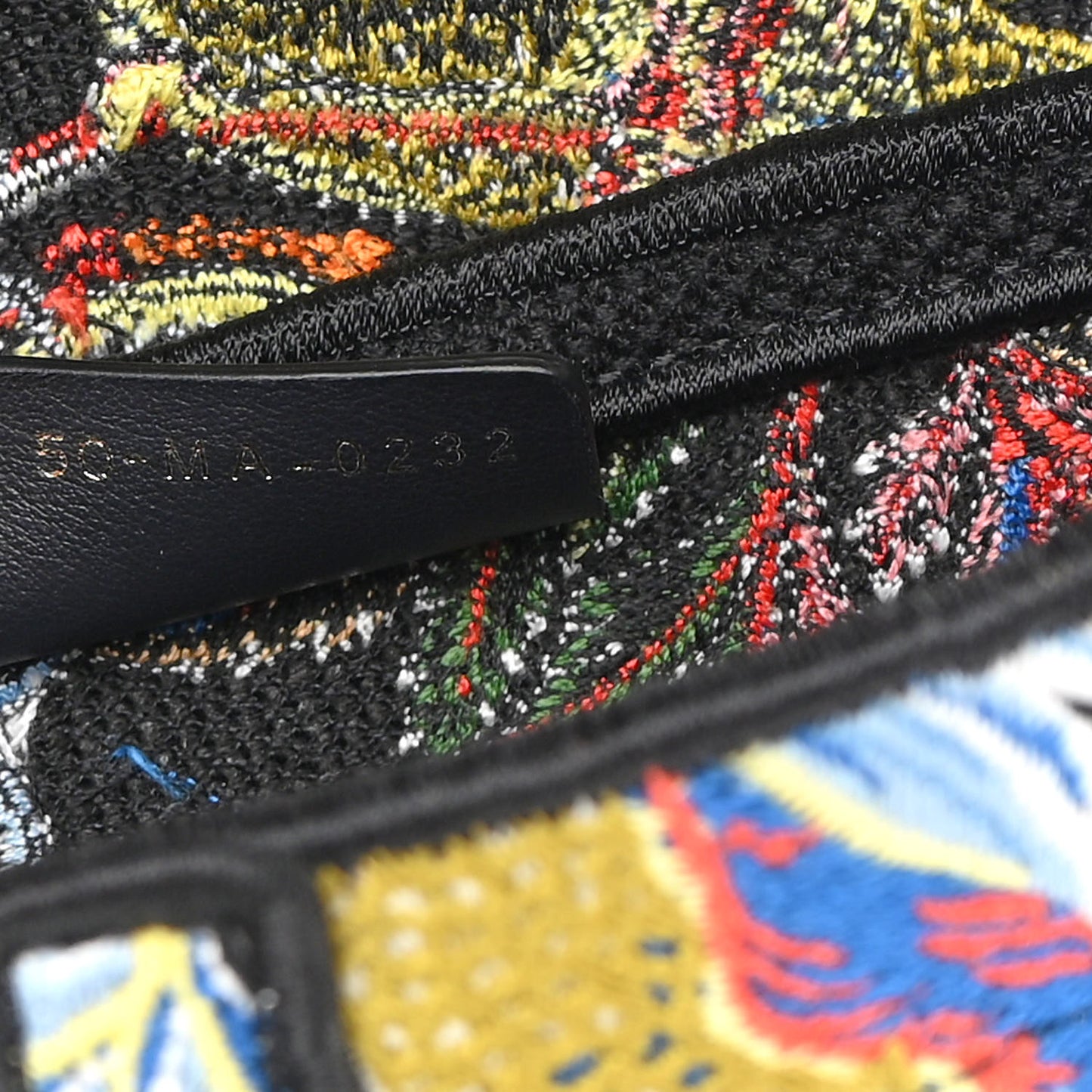Canvas Embroidered Zodiac Fantastico Saddle Bag Black Multicolor