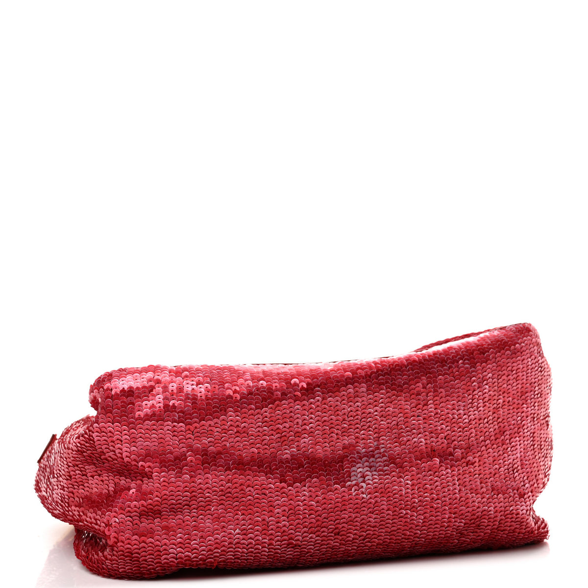 Sequin Lizard Enamel Baguette Red