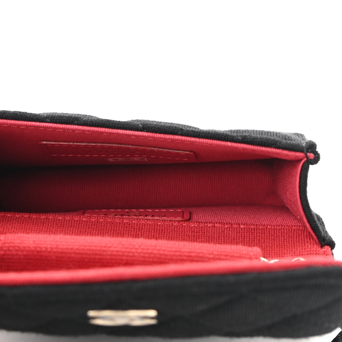 Jersey Quilted Micro Mini Flap Black
